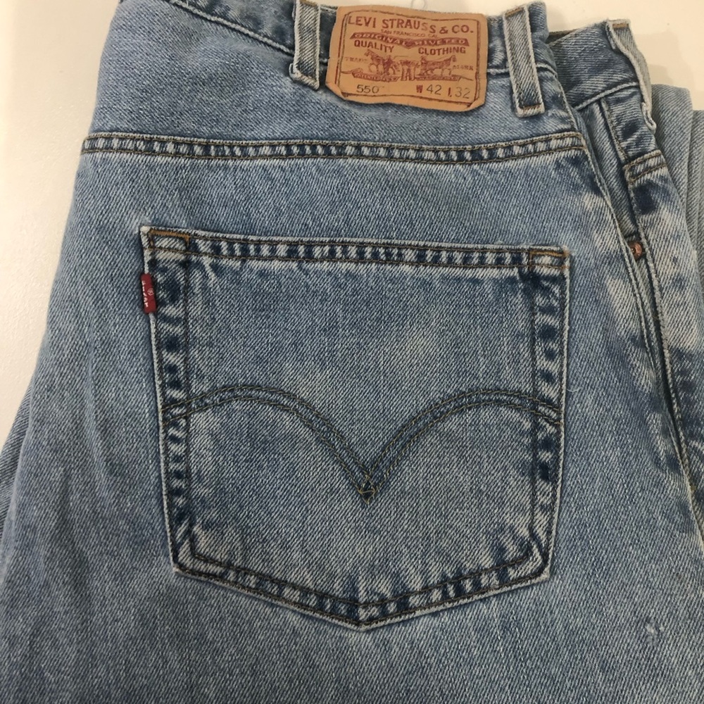 Levis 550 Relaxed Fit Blue Men’s Jeans W42 X L32 Levis Strauss & Co. - Picture 7 of 11